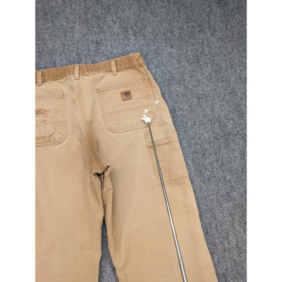 Carhartt B11 BRN 36x32 (Fit 34x29) Original Dungaree Fit Pants Distressed Faded - Picture 11 of 15